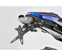 Kit porta targa PROTECH comprensivo di riflettore e piastra leggera in acciaio inox/alluminio verniciato a polvere nero, nero