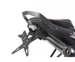 Kit porta targa PROTECH con luce led, riflettore e piastra luce acciaio inossidabile/nero alluminio rivestito in polvere, nero