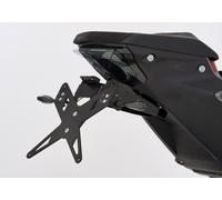 Kit porta targa PROTECH con riflettore e piastra leggera acciaio inossidabile/alluminio verniciato a polvere nero, nero