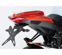 Kit porta targa PROTECH, incluso riflettore e piastra leggera acciaio inossidabile/nero alluminio rivestito in polvere, nero