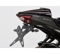 Kit porta targa PROTECH, incluso riflettore e piastra leggera acciaio inossidabile/nero alluminio rivestito in polvere, nero