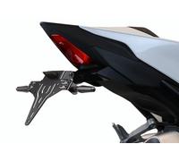 Kit porta targa PROTECH, incluso riflettore e piastra leggera verniciata a polvere in acciaio inossidabile nero, nero