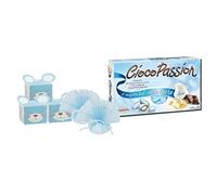 Kit Portaconfetti Cubetto Orsetto Pon Pon (40 pz ) + veli Confetti Bigl (Celeste 17046C)