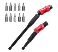Kit Portainserti Magnetici con Sgancio Rapido, Ideale per Avvitatori e Trapani in Spazi Angusti e Angoli, Porta Inserti Magnetico, Accessori Professionali per Lavori di Cartongesso e Avvitature