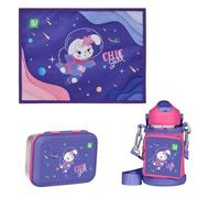 Kit Portamerenda con Tovaglietta e Borraccia, scuola, bambini