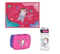 Kit Portamerenda con Tovaglietta e Borraccia, scuola, bambini