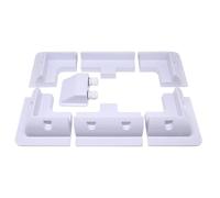 Kit portamoduli solari HISports in plastica ABS, 7 pezzi, accessori robusti per pannelli solari su tetto piano, fissaggio per camper, bianco
