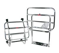 Kit portapacchi anteriore + posteriore con ribaltina Faco Vespa PX 125-150-200 -FACO0201C+0200C, Cromato