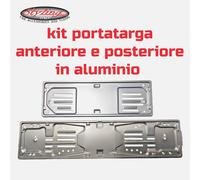 KIT PORTATARGA AUTO ANTERIORE POSTERIORE colore Grigio alluminioTARGHE DAL 1999