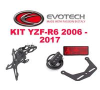 Kit Portatarga Luce e catadiottro Evotech Yamaha YZF-R6 2011 2012 2013 2014 2015