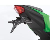 Kit portatarga PROTECH comprensivo di catarifrangente e luce targa in acciaio inox verniciato a polvere nero, nero