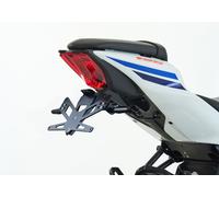 Kit portatarga PROTECH con catarifrangente e luce targa in acciaio inox/alluminio verniciato a polvere nero, nero