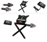Kit Portatarga Regolabile Con Frecce Carbon Look E Luce Targa
