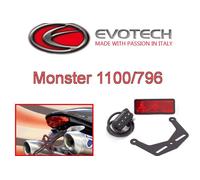 KIT PORTATARGA REGOLABILE RECLINABIL EVOTECH Ducati Monster 796 2010 2011 2012
