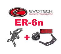 KIT PORTATARGA REGOLABILE EVOTECH KAWASAKI ER-6n 2012 2013 2014 2015 2016