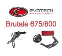 Kit Portatarga Regolabile Luce Catadiottro Evotech Mv Agusta 800 2015 2016