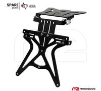 KIT PORTATARGA SUPPORTO PORTA TARGA NERO REGOLABILE UNIVERSALE SCOOTER MOTO QUAD