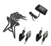 Kit Portatarga Universale Completo Di 2 Coppie Frecce A Lampadina E Luce Targa