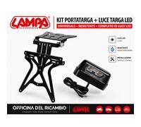 Kit Portatarga Universale Moto Regolabile + Luce LED Omologata 4 LED Lampa