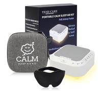 Kit portatile per dormire calmo con 9 meditazioni consapevoli per principianti, maschera 3D per dormire, custodia, 28 suoni della natura, meditazione per alleviare lo stress, cura di sé, soldi,