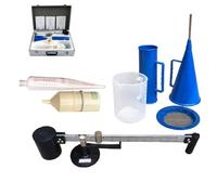 Kit portatile per fango, 3 pezzi, idrometro e viscosimetro, 140 cm³, scala ad alta precisione 0,01 g/cm³ per analisi di laboratorio accurate