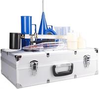 Kit portatile per fango, set di 3 reometri con idrometro e misuratore di contenuto di sabbia, strumenti completi per test dei liquami in scatola di alluminio resistente per analisi di laboratorio