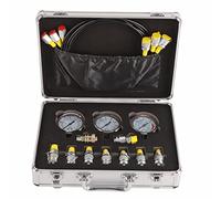 Kit portatile per test della pressione idraulica con 3 manometri e accessori multipli per acciaierie, linee idrauliche di automobili e navi marittime, adatto per applicazioni con