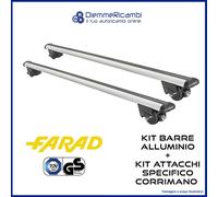 KIT PORTATUTTO + BARRE DA TETTO ALU FARAD BMW X1 09->14 CORRIMANO BASSO