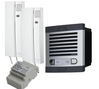 Kit portiere automatico - 2 fili, citymax facile installazione, per 2 abitazioni e comunità, digitale, segreto di conversazione. (2 alloggi)