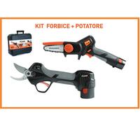 Kit Potatore e Forbice a batteria in valigetta per da potatura pota mini sega