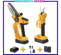kit potatura a batteria forbice mini sega elettrica elettrosega cesoie potatore