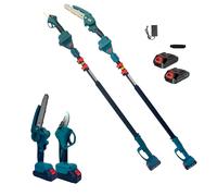 KIT POTATURA CON ASTA TELESCOPICA + FORBICE CESOIA + MINI MOTESEGA 6" 2 BATTERIA