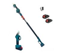 Kit Potatura Mini Forbice Cesoia doppia Batteria Asta Telescopica 2 metri st3