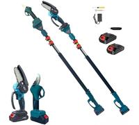 KIT POTATURA MINI MOTOSEGA 6" + FORBICE CESOIA A BATTERIA CON ASTA TELESCOPICA