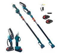 Kit Potatura Mini Motosega 6" + Forbice Cesoia a Batteria con Asta Telescopica