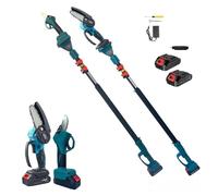 Kit Potatura Mini Motosega + Forbice Cesoia a Batteria con Asta Telescopica