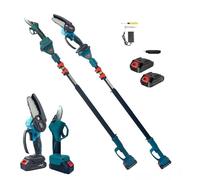 Kit Potatura Motosega 6" + Forbice Cesoia con Asta Telescopica 2x Batteria 48V