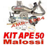 KIT POTENZIAMENTO APE 50 KIT MALOSSI 115 + MARMITTA Giannelli + CARBURATORE 19