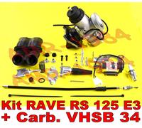 KIT POTENZIAMENTO APRILIA RS 125 E3 dal 2007 al 2011 + Carburatore VHSB 34 +Rubi