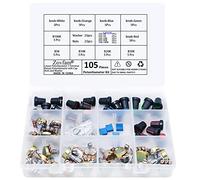 Kit potenziometri, 1K ohm-100K ohm Multiturn Trimmer Potenziometro 3296W, 5K 10K 20K 50K 100K Ohm singolo cono lineare 3 pin Potenziometri rotativi Resistore con Pentole Manopole Kit