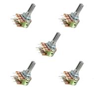 Kit potenziometro 5 pezzi 20 mm 6 pin WH148 B1K B2K B5K B10K B20K B50K B100K 250 K 500 K 1 M Ohm resistore variabile resistori a pellicola di carbonio(100K Ohm)