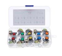 Kit potenziometro singolo WH148 da 10 pezzi B1K/B2K/5K/10K/20K/50K/100K/500K/1M con manopole, set di potenziometri singoli, dadi for albero