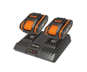 Kit power 20+20 WORX 2 batterie 2.0 Ah + n 1 caricabatteria DUAL standard
