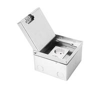 Kit presa da pavimento, prese da pavimento in acciaio inossidabile 16A AC250V Presa da pavimento da incasso con doppie prese standard UE, spine da pavimento per prese elettriche