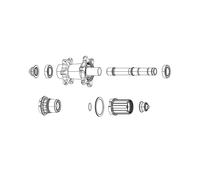 Kit presa mozzo anteriore Sram ZR1 Noir