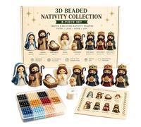 Kit Presepe Con Perline Fai Da Te Decorazione 3D Artigianale Con Perle