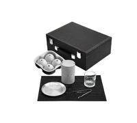 Kit pressa for palline di ghiaccio da 2,4 pollici Stampi in silicone alimentare in alluminio anodizzato 7075 for cocktail whisky durante feste e festività