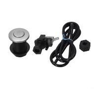 Kit pressostato aria 32 mm per vasche idromassaggio e smaltimento rifiuti, interruttore di controllo pneumatico con pulsante, tubo flessibile e ABS in acciaio inox Waterp