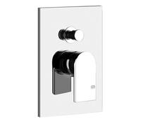 Kit prêt-à-monter Gessi Emporio Via Manzoni (rosace rectangulaire), pour mitigeur monocommande, inverseur automatique, adapté à la baignoire ou à la douche, pour corps encastré, 44634031, 44634031, Co
