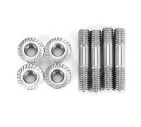 Kit Prigionieri di Scarico, Vite dei Dadi della Flangia, di Scarico per Auto 4 Pezzi Dadi Prigionieri M8x1,25 42 Mm/1,65 Pollici T25 T28